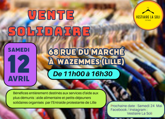 Vente solidaire de vêtements