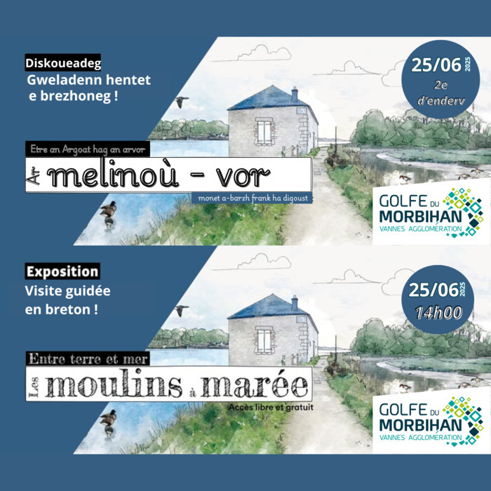 Comment fonctionnent les moulins à marée ? À quoi servent-ils ? Pourquoi y en-a-t-il autant dans le golfe du Morbihan ? Pourquoi dit-on qu’ils façonnent nos paysages ? - A découvrir EN BRETON !