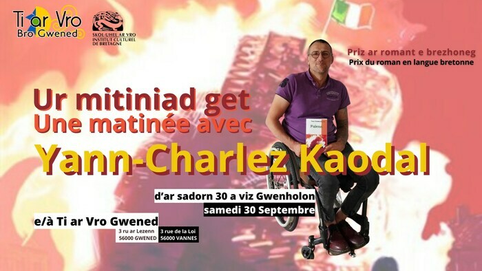 Yann-Charlez Kaodal, lauréat du Prix du roman en breton 2023 pour Fulenn (Al Liamm), animera une matinée de présentation de son livre,