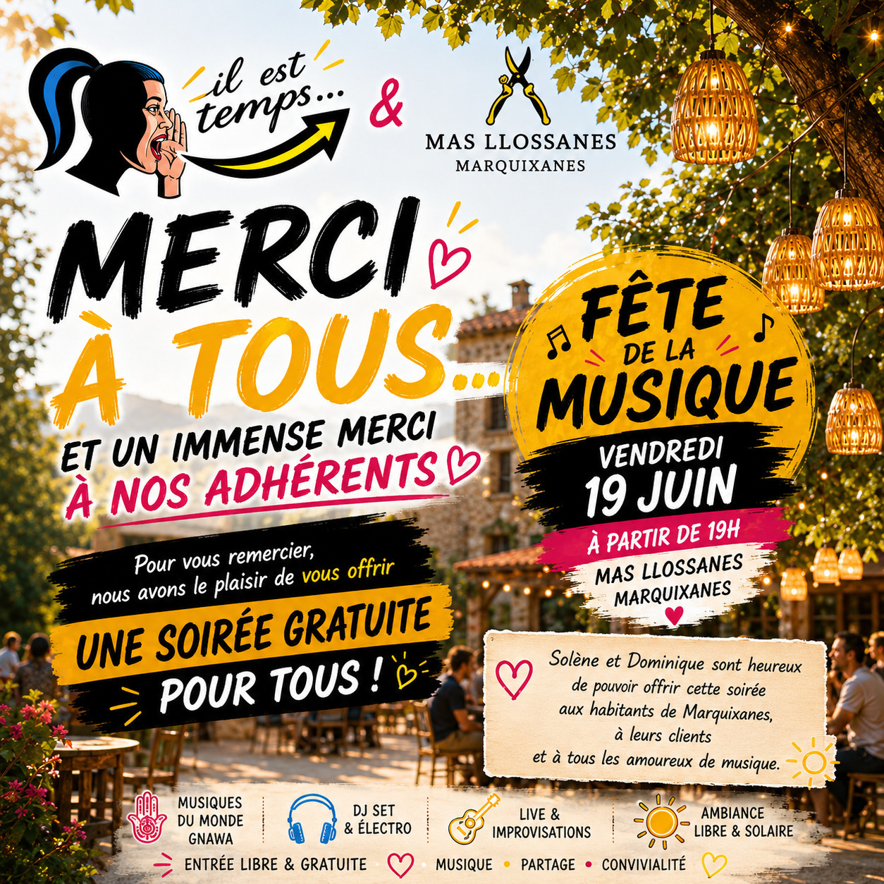 Gnawa • DJ Set • Soirée Festive au Mas Llossanes – Marquixanes