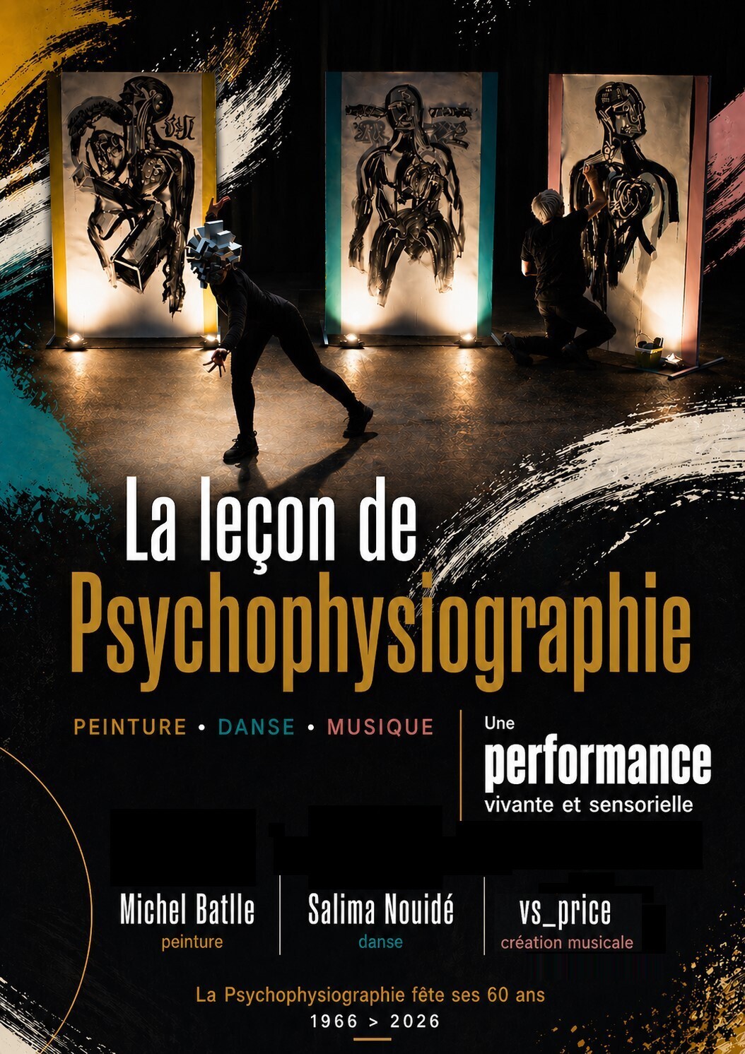La leçon de psychophysiographie, performance de l'artiste Michel Batlle