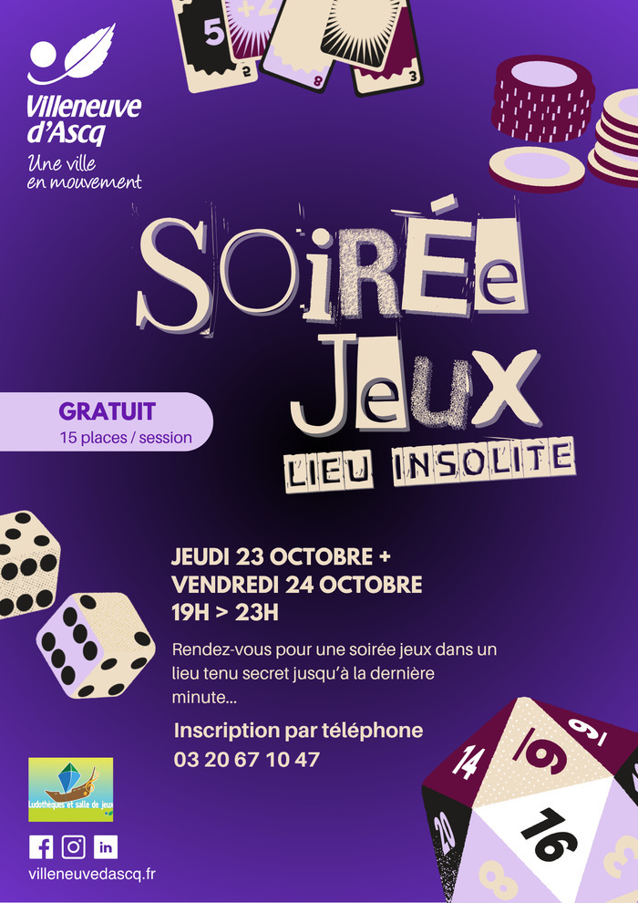 Soirée jeux - lieu insolite