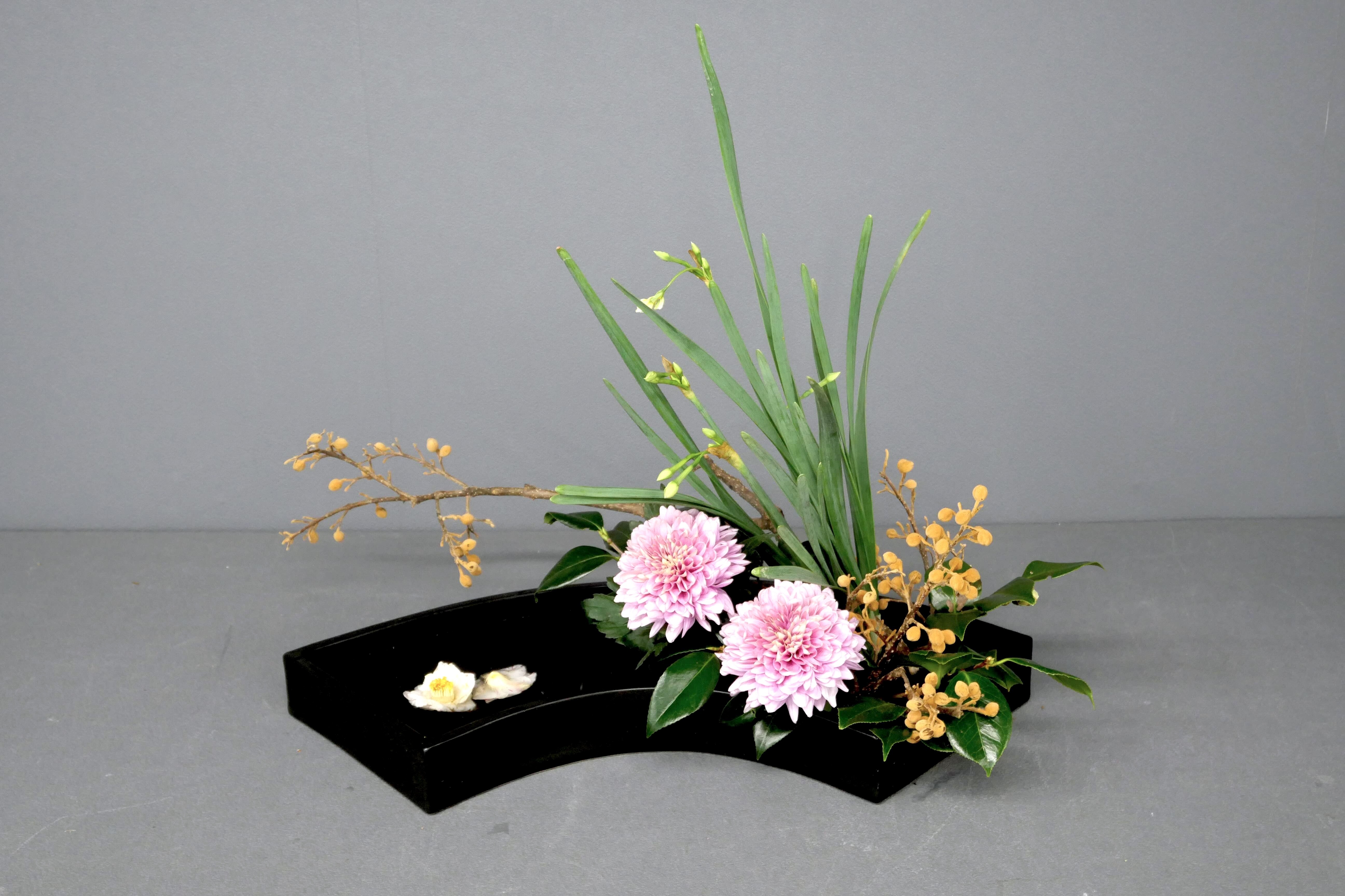 Visite-exposition d'art floral japonais (ikebana)