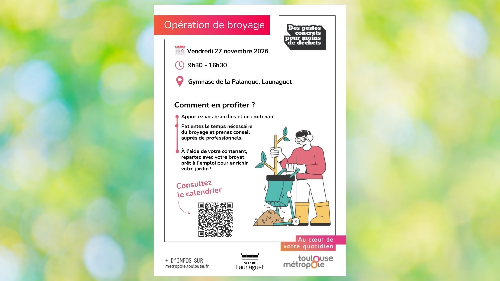 Opération de broyage