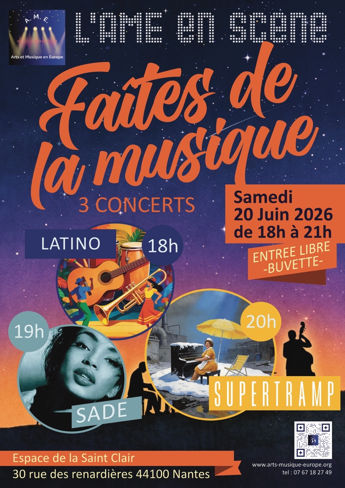 Concert L’AME EN SCENE : « Faites de la Musique»