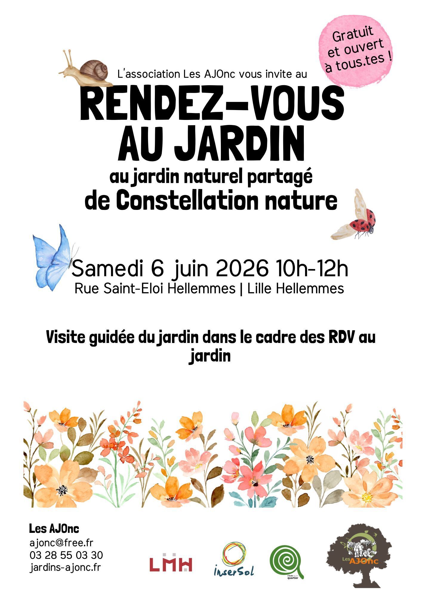 Rendez-vous au jardin 2026 aux jardins naturels partagés de Constellation Nature