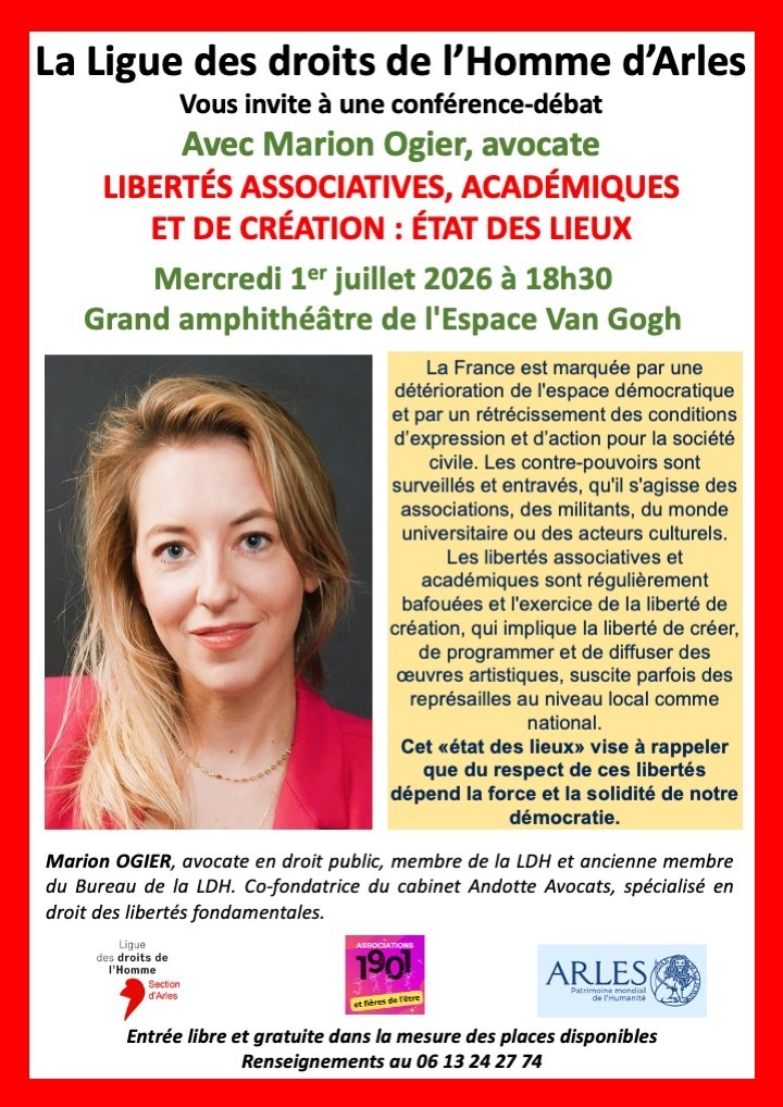 Libertés associatives, académiques et de création