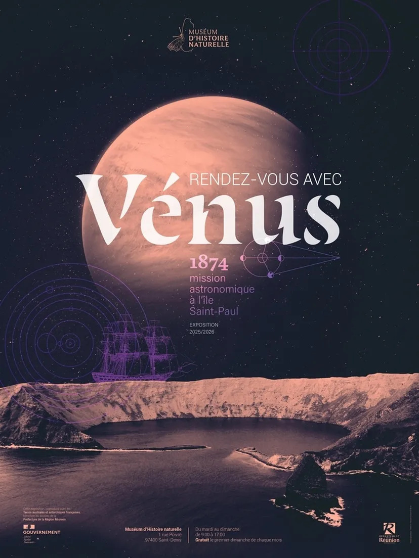 Visite guidée de l'exposition temporaire « Rendez-vous avec Vénus, 1874 mission astronomique à l'île Saint-Paul »