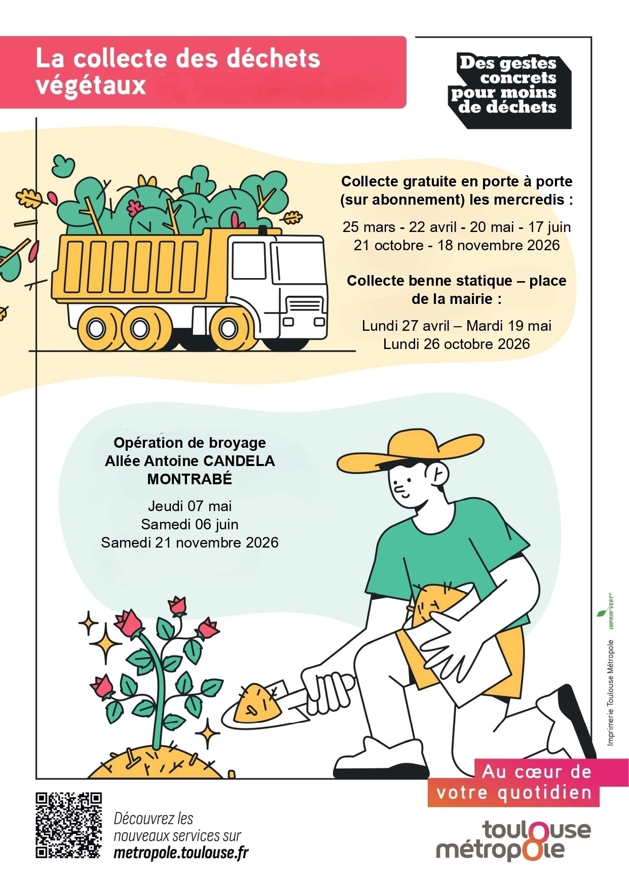 Collecte des déchets végétaux - Mercredi 20 mai