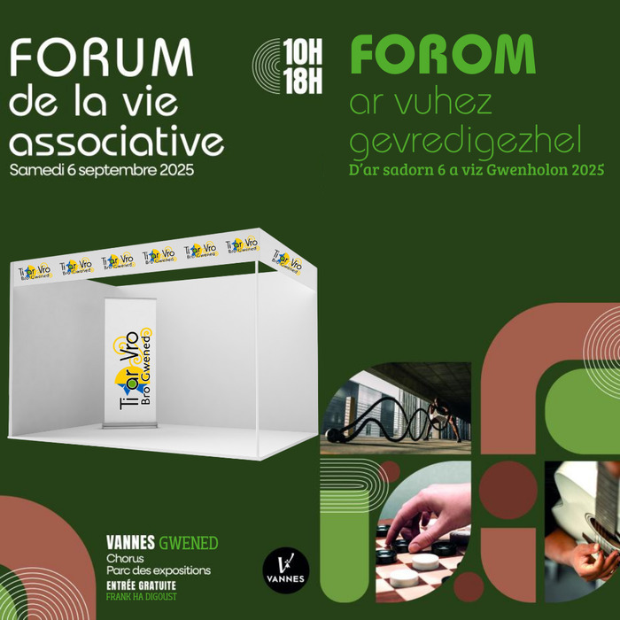 L’édition 2025 du Forum des associations, temps-fort de la vie associative vannetaise aura lieu samedi 6 septembre de 10 h à 18 h au Parc Chorus.