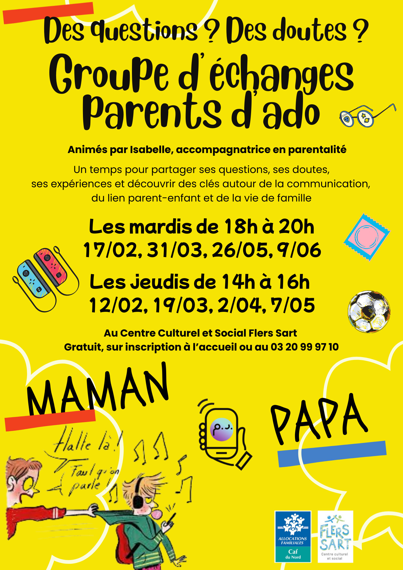 Groupe d'échanges - Rencontres entre parents d'ados