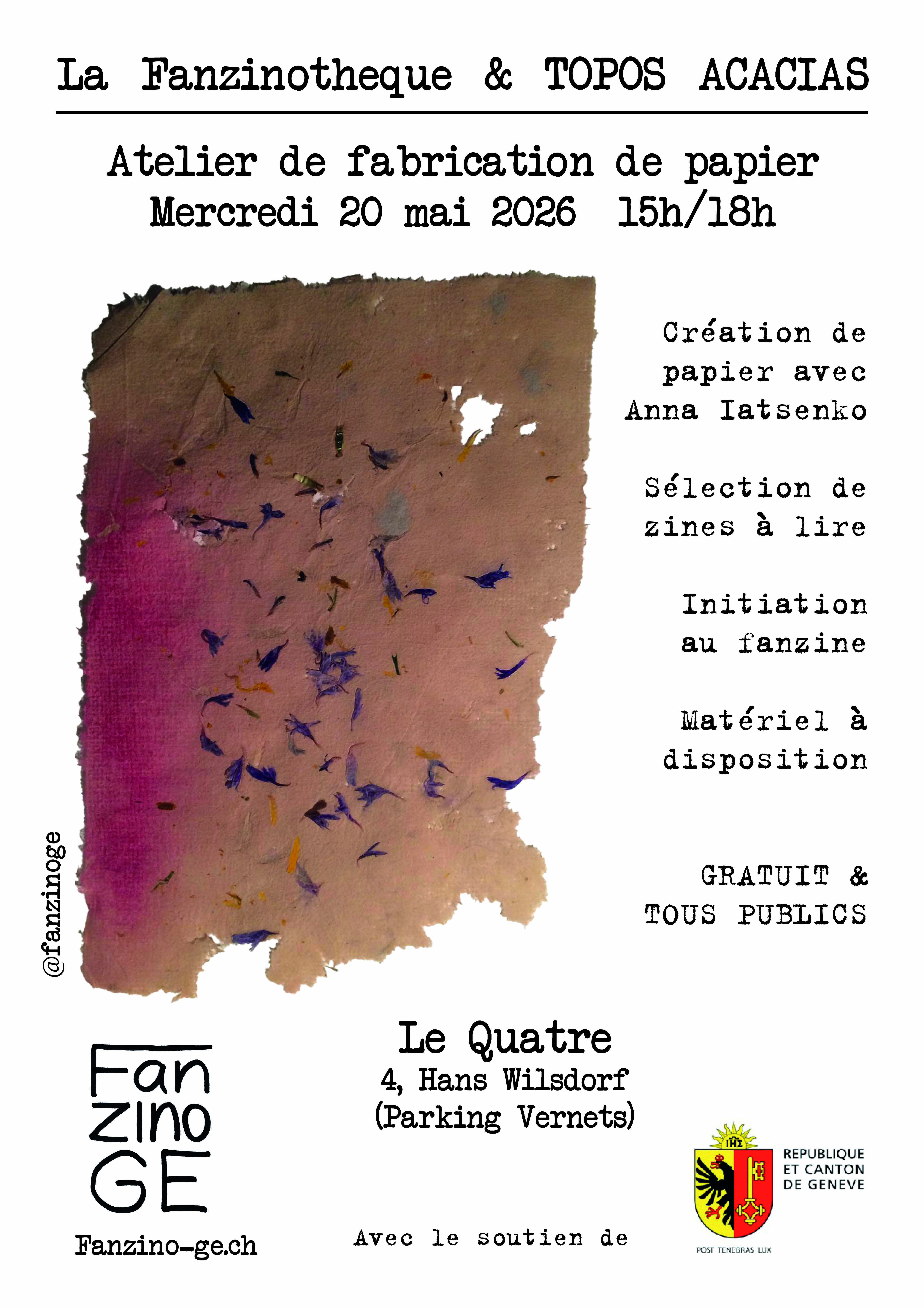 Atelier fabrication de papier & Fanzinothèque