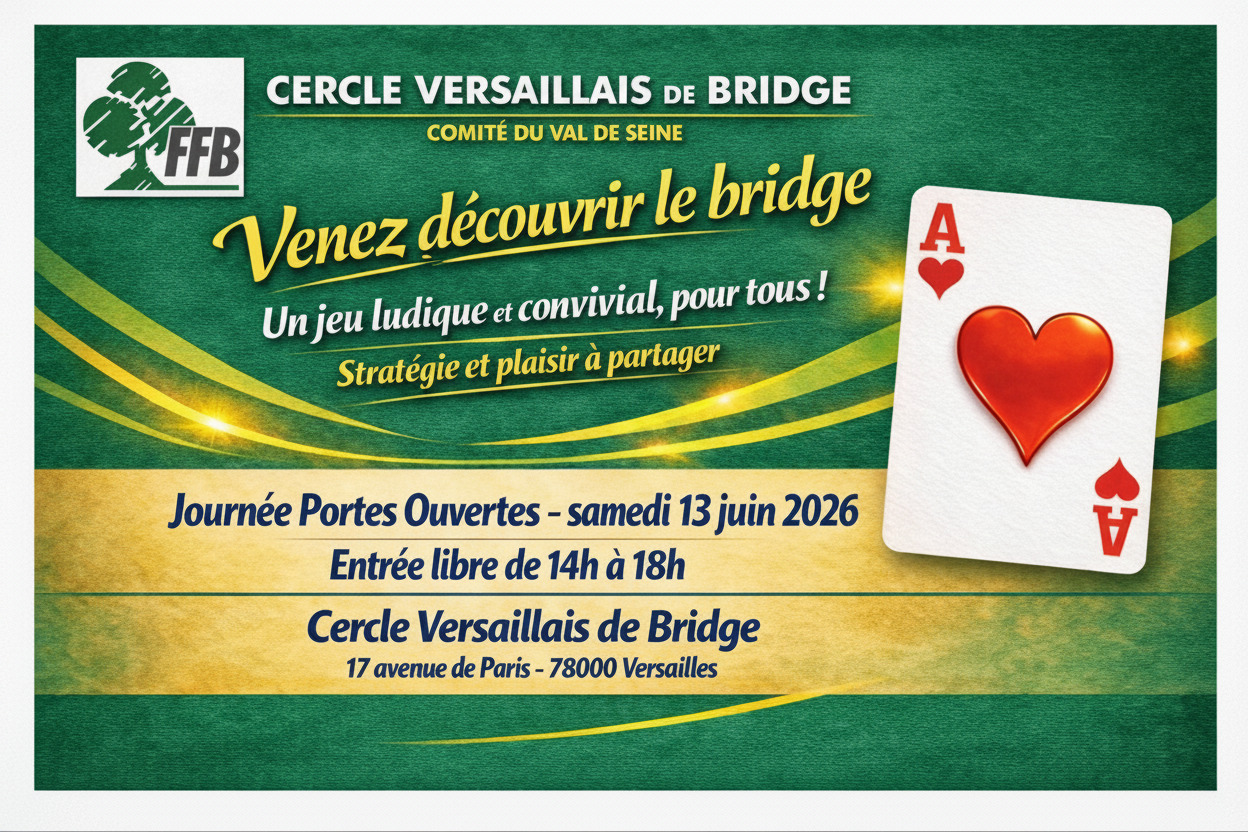 Journée Portes Ouvertes au Cercle Versaillais de Bridge