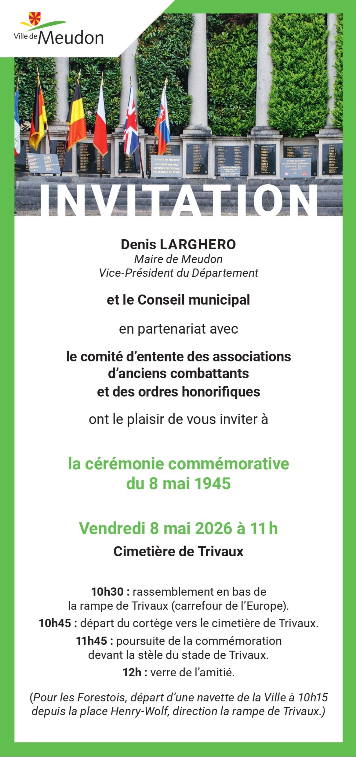 Cérémonie commémorative du 8 mai 1945