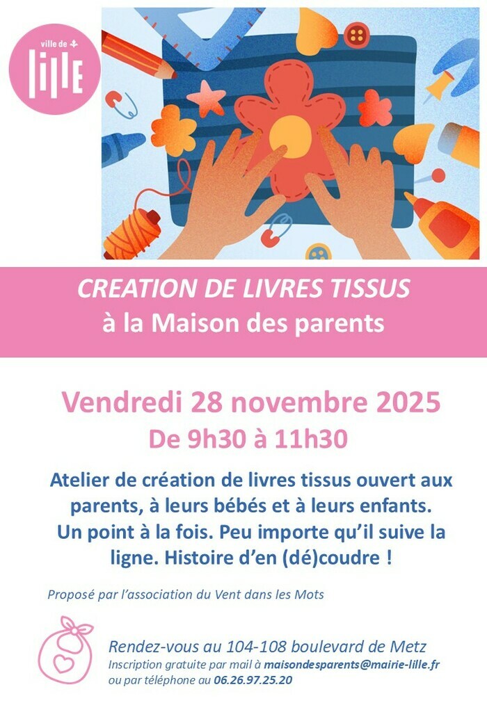 Création de livre en tissus pour parents et enfants