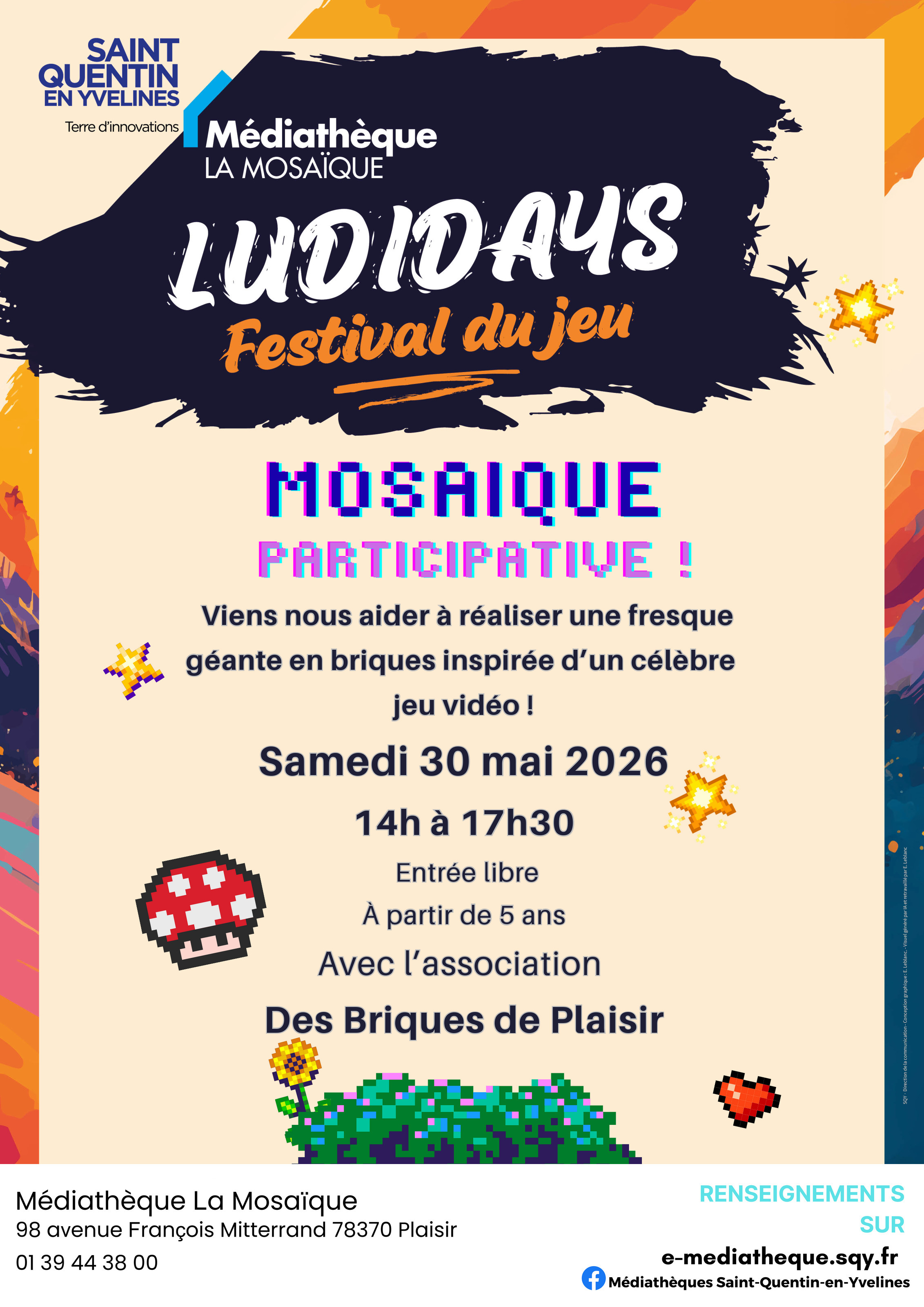 Ludidays 2026 / Mosaïque participative (construction en briques)