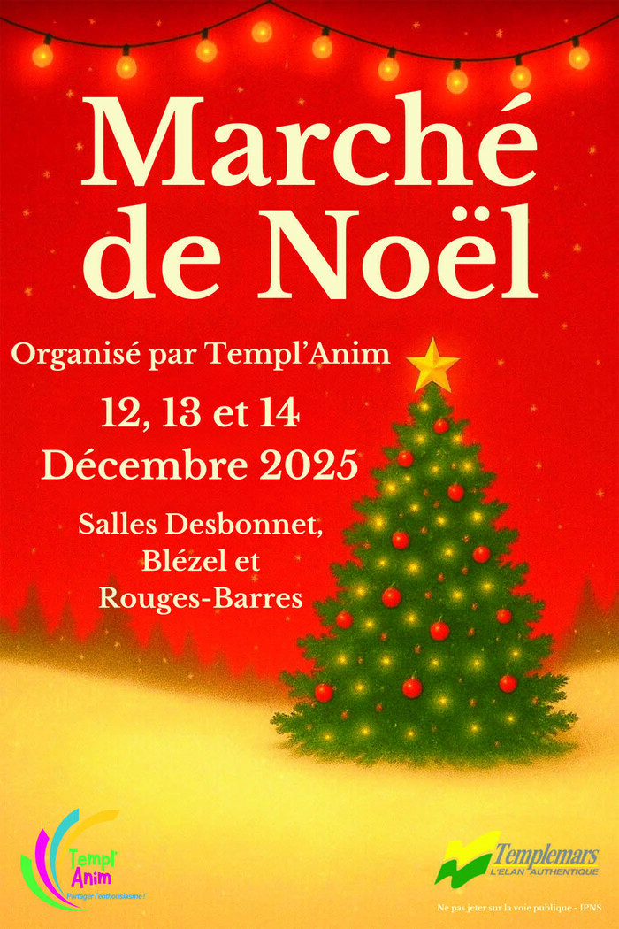Marché de Noel de Templemars organisé par Templ'Anim