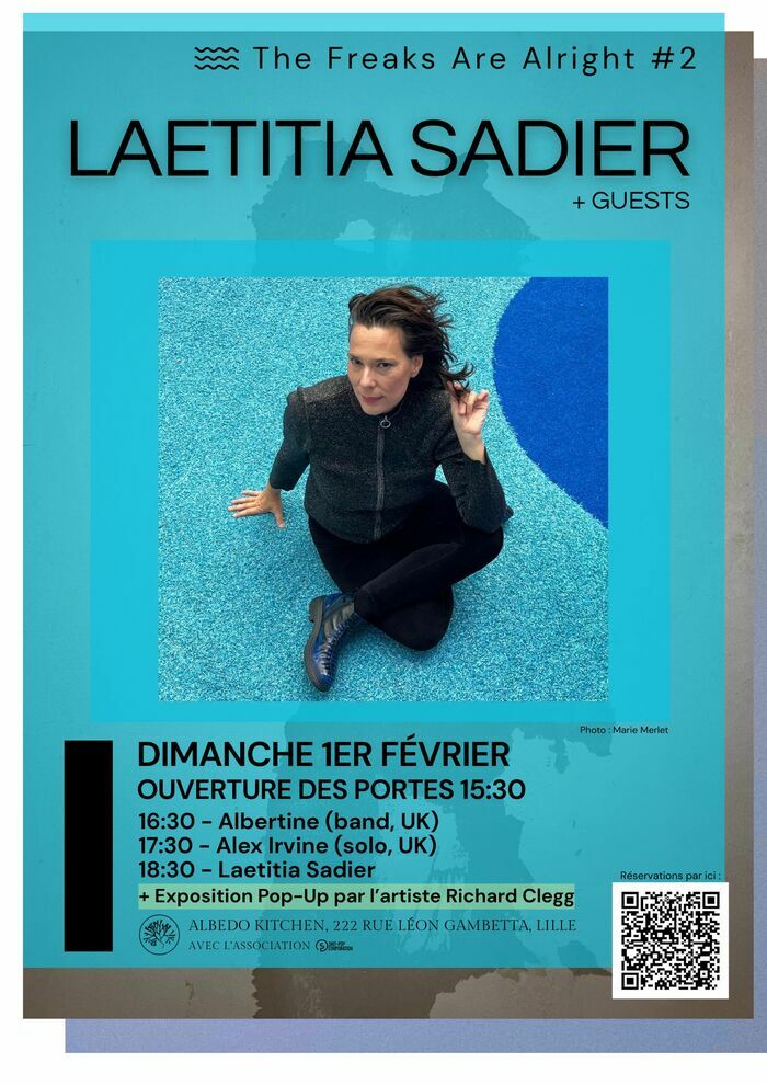 Concert x Laetitia Sadier x Albertine x Alex irvine et exposition pop-up chez Albedo Kitchen