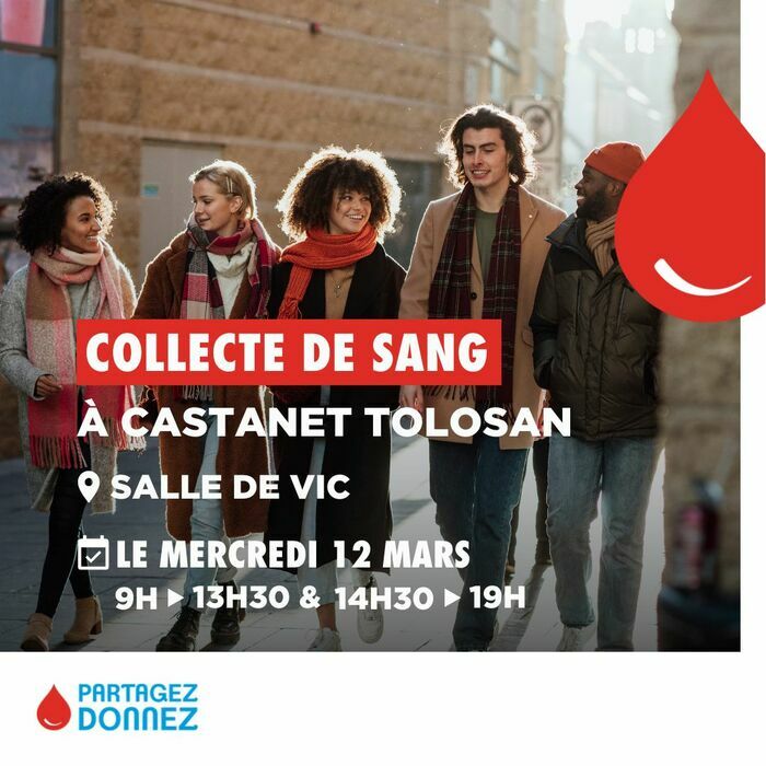 Collecte de sang Le 12 mars 2025