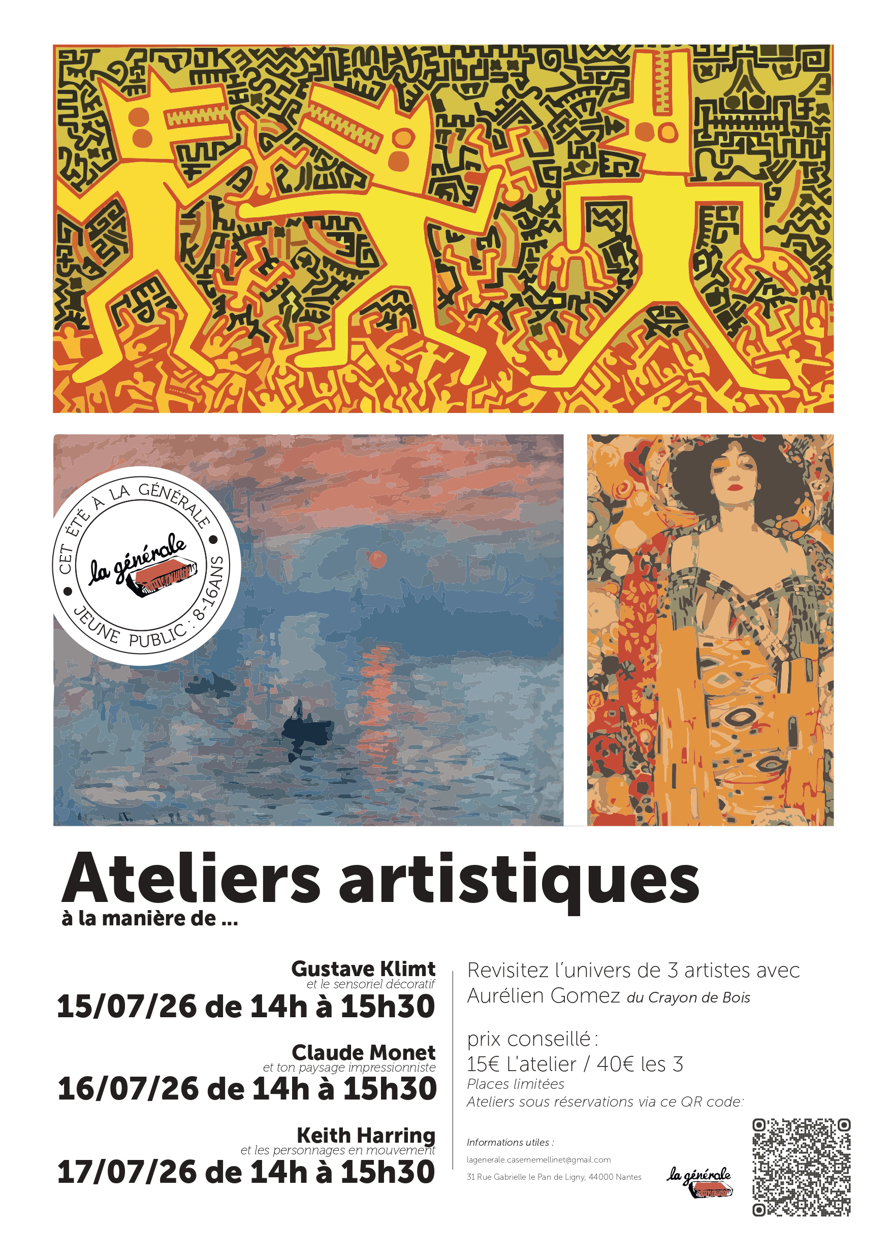 STAGE Ateliers artistiques jeune public (8-16 ans)