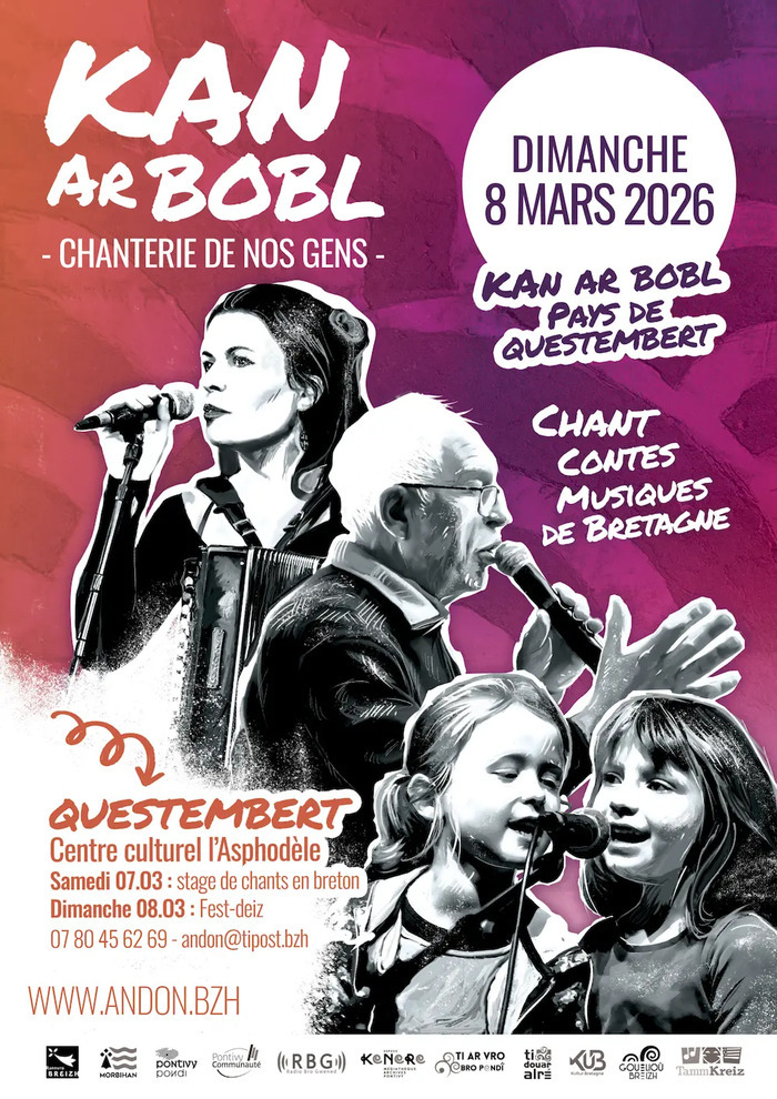 Atelier d'initiation ouvert à toutes et tous (enfants, adultes) pour découvrir le chant en breton et la danse. Aucun besoin de connaître le breton pour y participer.