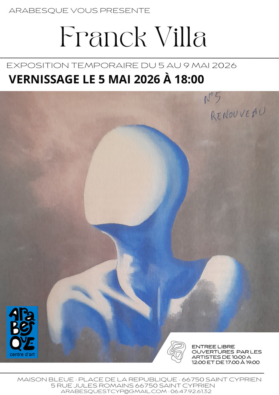 Vernissage de l'exposition de l'artiste Franck Villa chez Arabesque