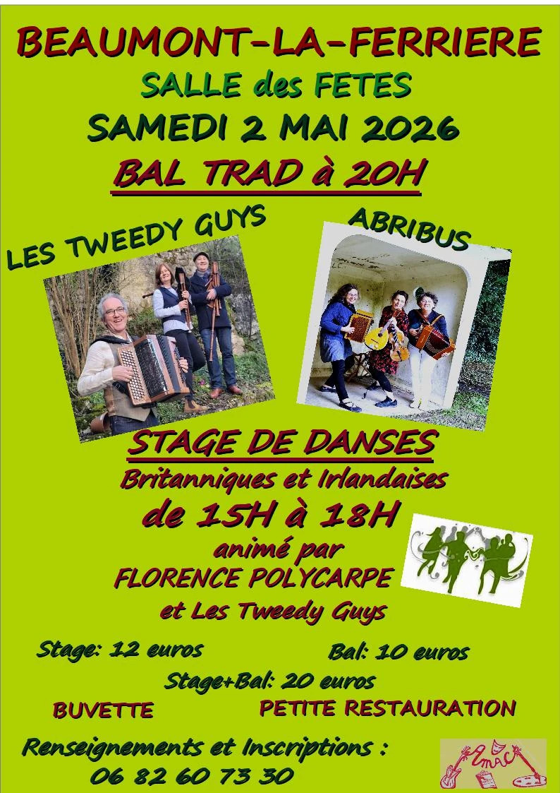 Stage Danses britanniques et irlandaises et Bal Trad