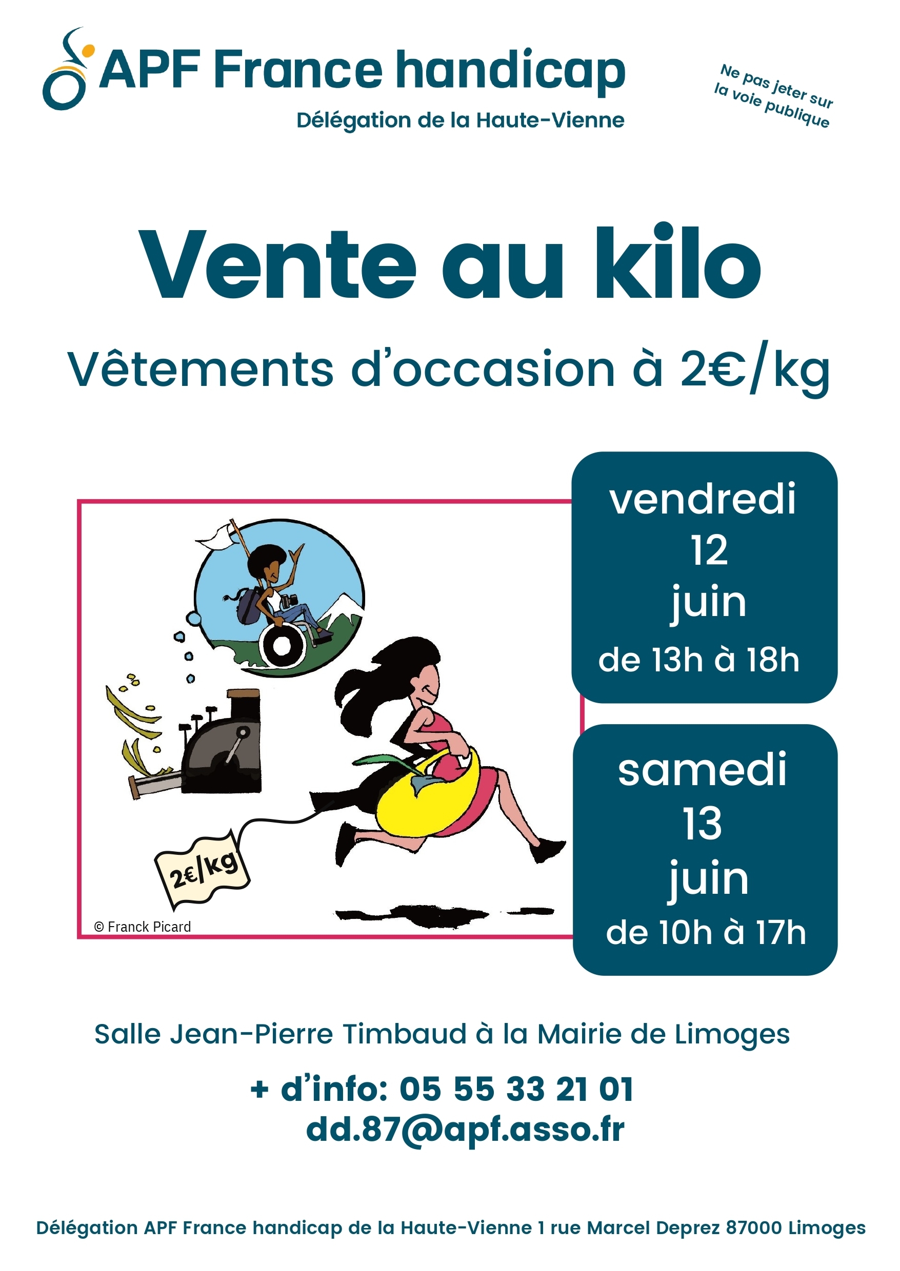 Vente au kilo de vêtements d'occasion - 12 & 13 juin 2026