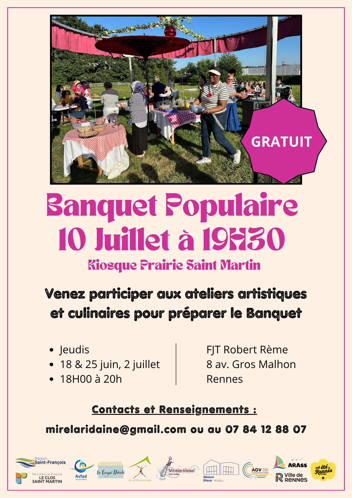 Ateliers artistiques et culinaires