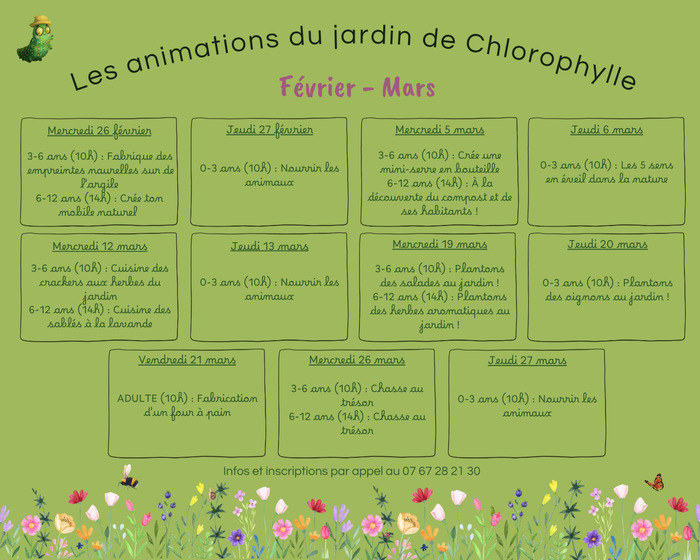 Animations nature en famille au Jardin de Chlorophylle