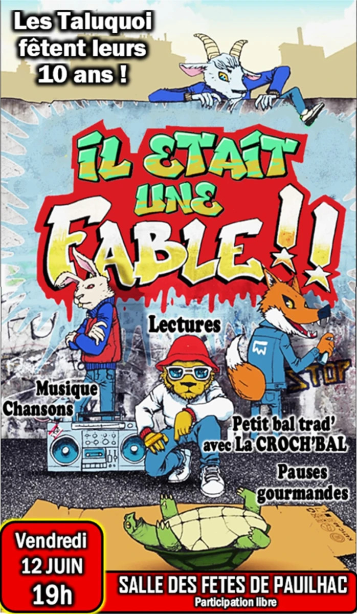 Il était une fable!! lectures chants musiques, buffet, bal trad