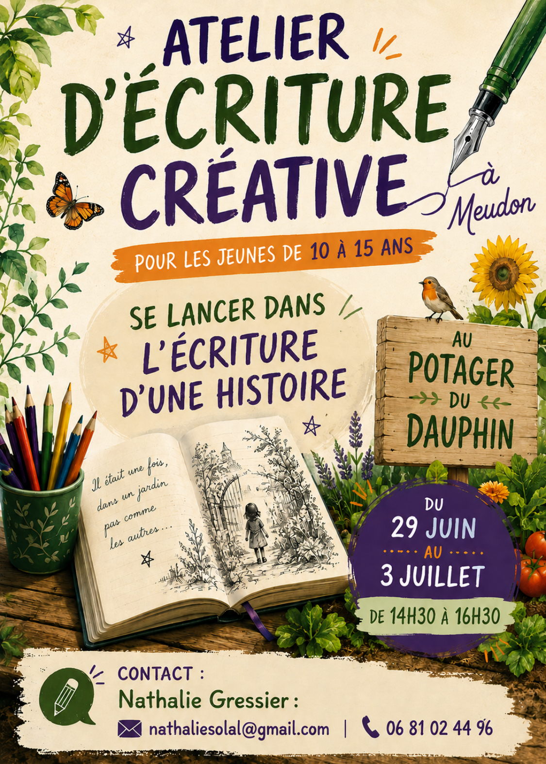 Atelier d’écriture créative pour les jeunes