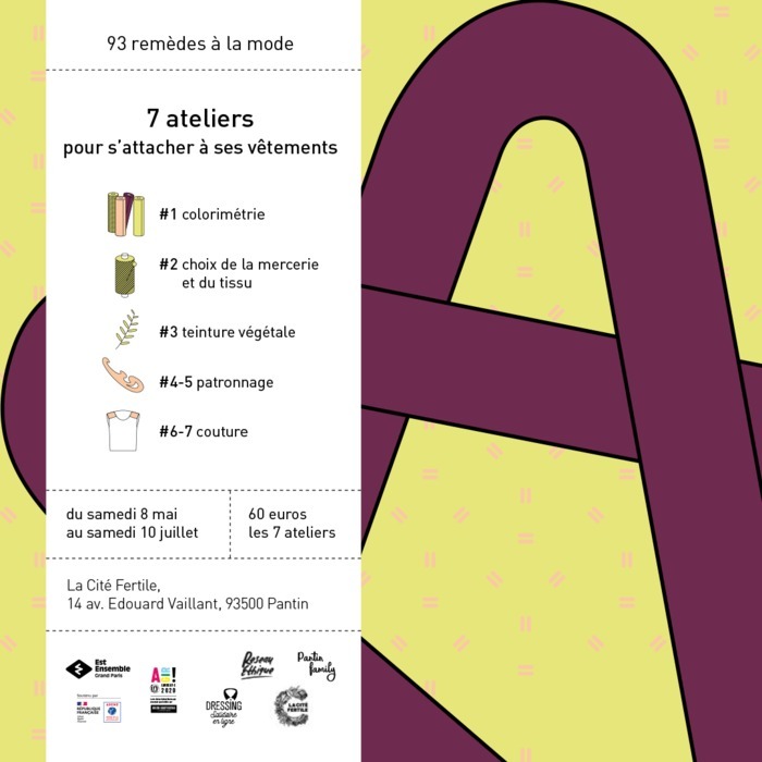2x7 ateliers pour teindre, patronner et coudre son vêtement sur-mesure