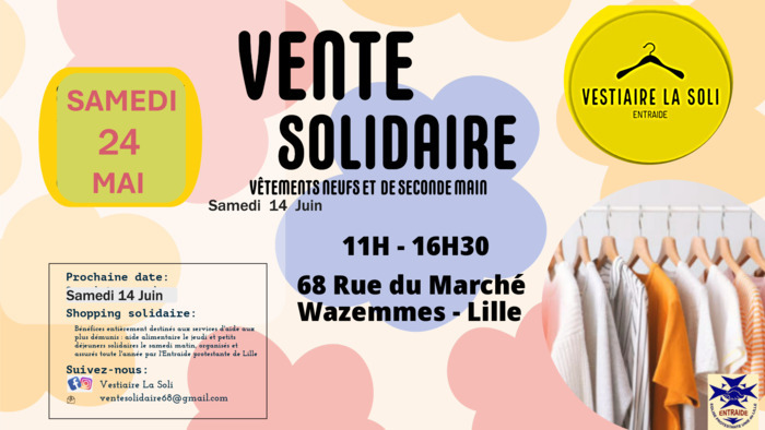 Vente solidaire de vêtements