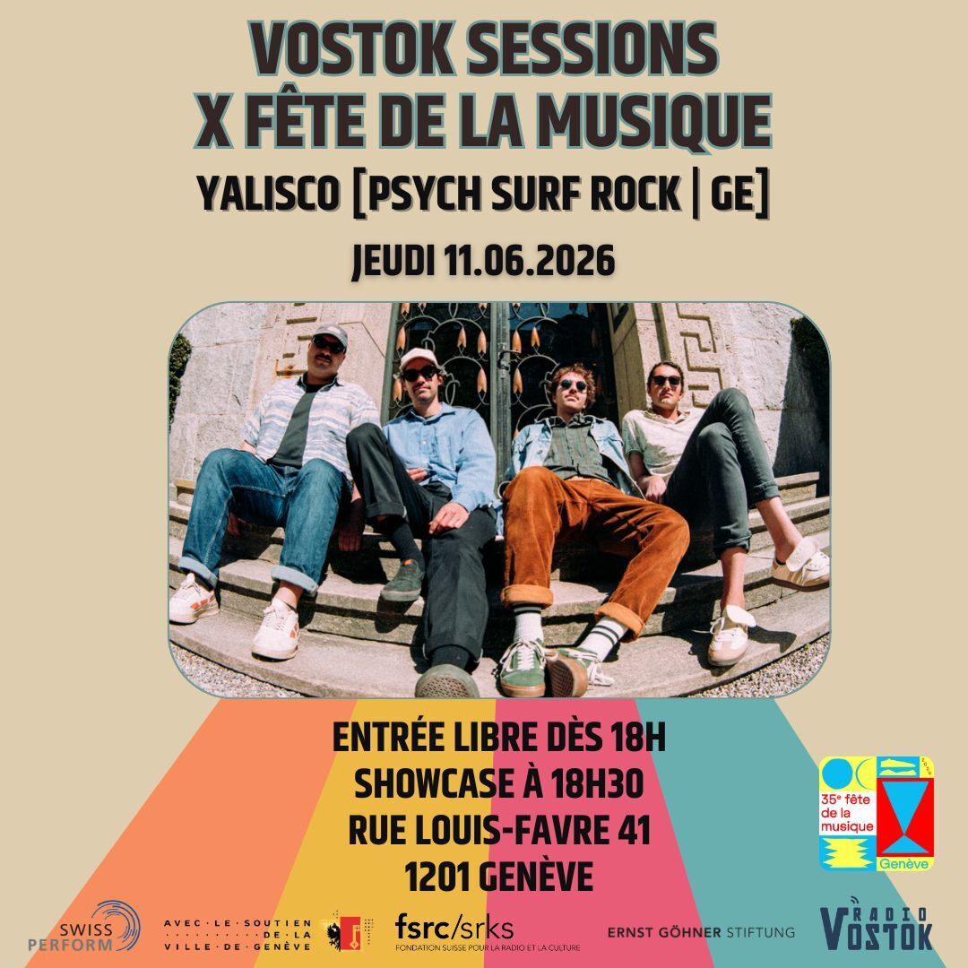 Yalisco en partenariat avec la Fête de la Musique [Psych Surf Rock | GE]