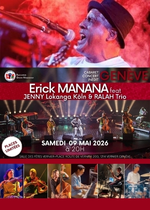 Erick MANANA feat JENNY Lokanga & RALAH trio à Genève (Suisse)