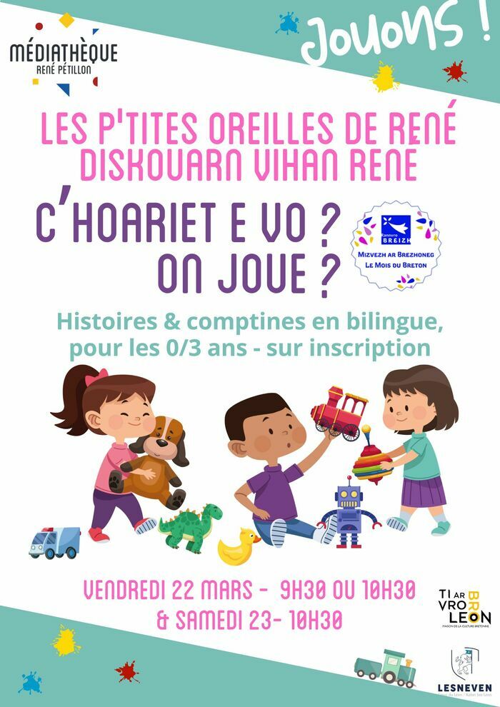 Moment de lecture pour les jeunes enfants entre 0 et 3 ans autour des jeux
