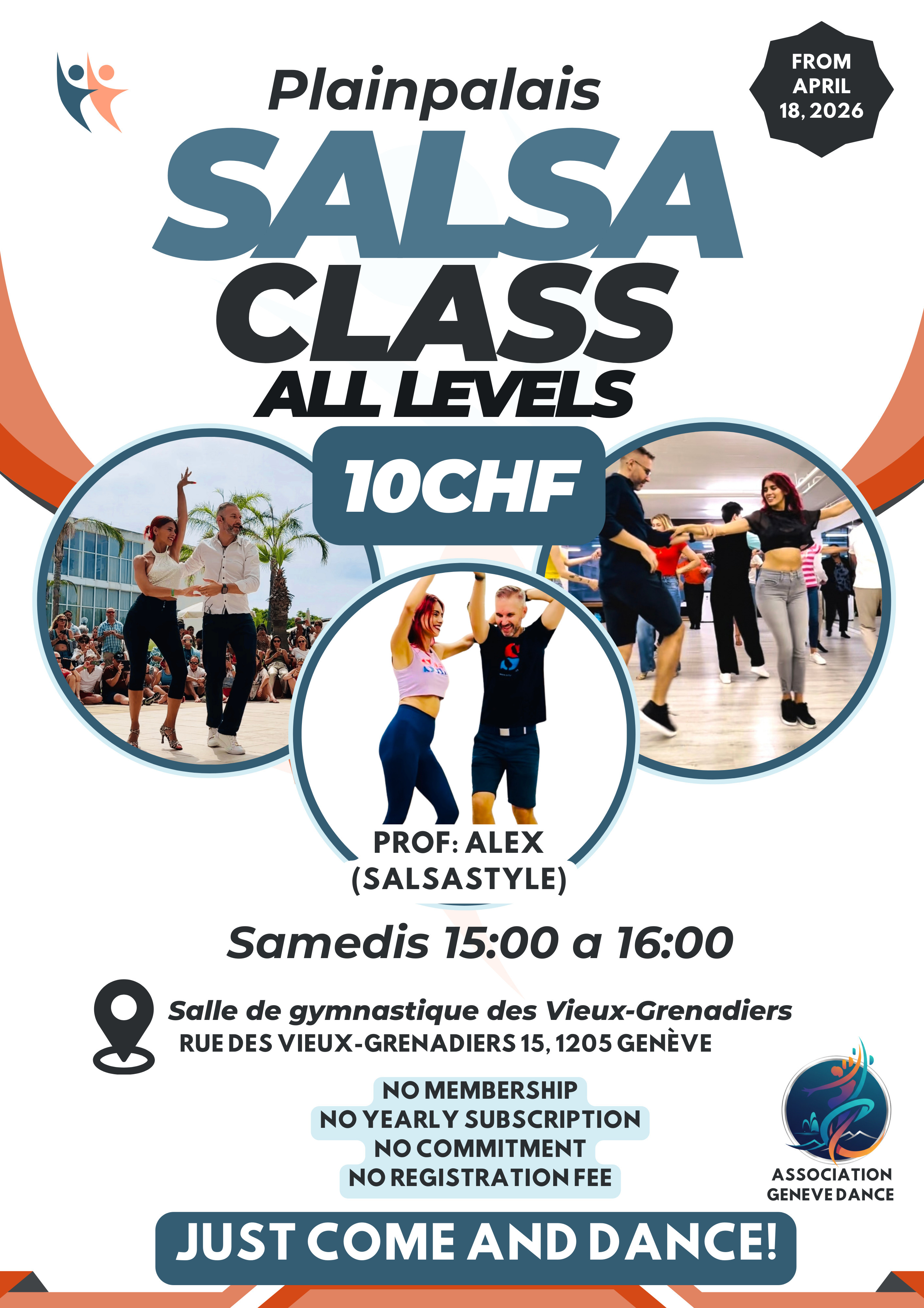 Salsa Class - all levels - 10frs