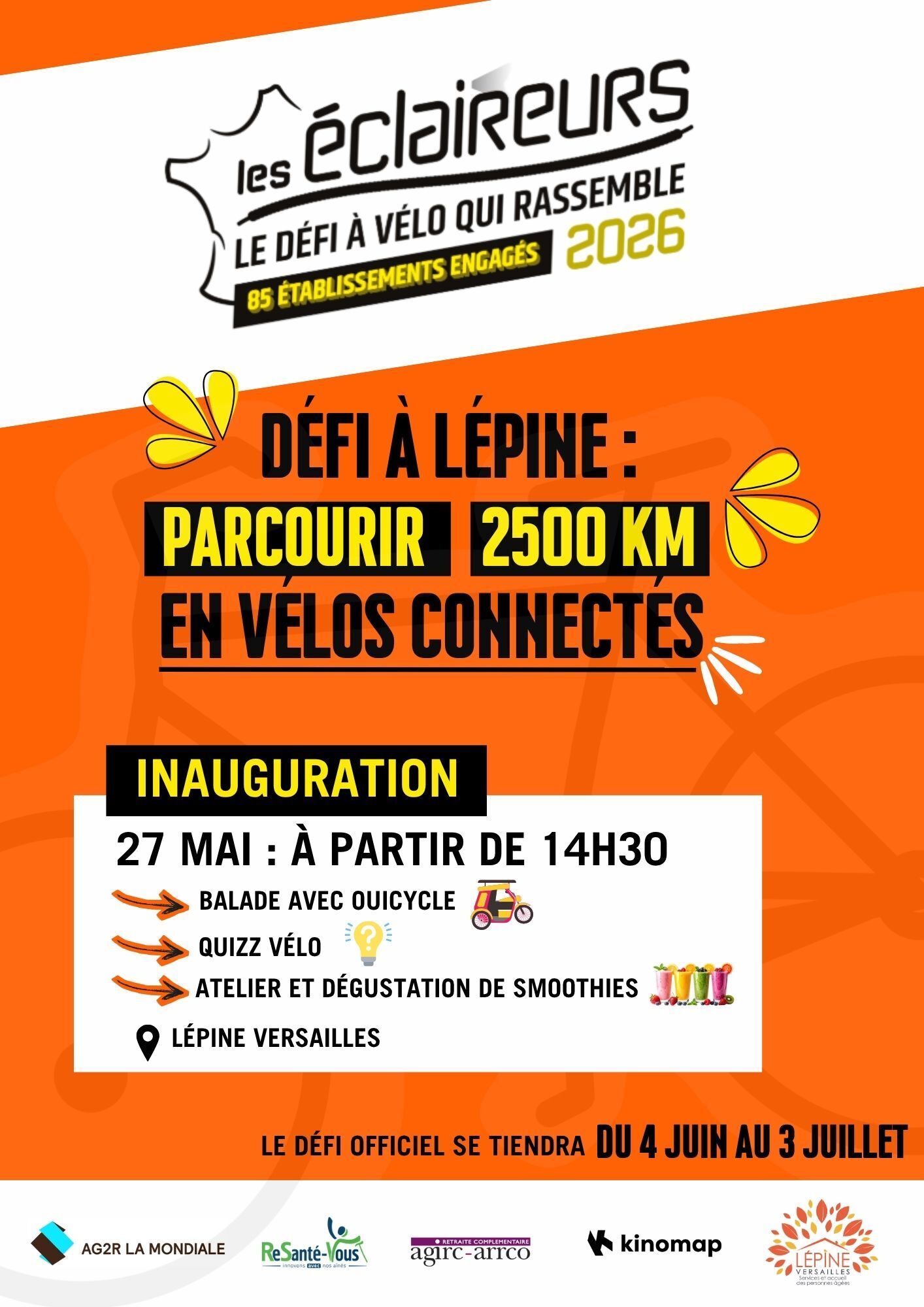 Inauguration du défi Les Eclaireurs : le défi à vélo qui rassemble