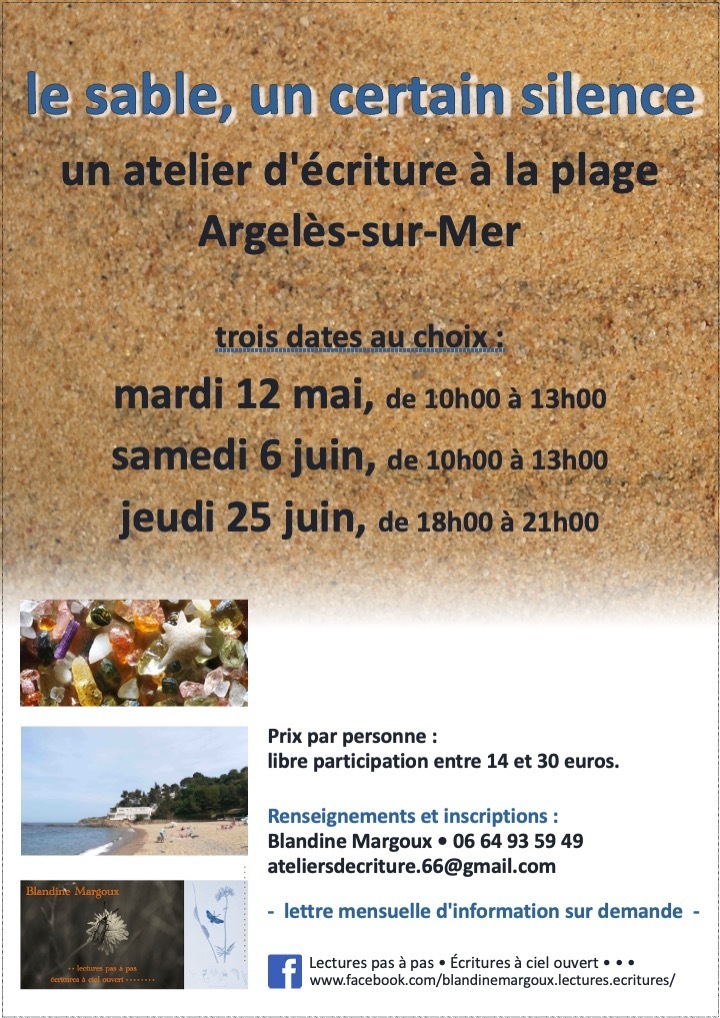 Le sable, un certain silence • Atelier d'écriture à la plage