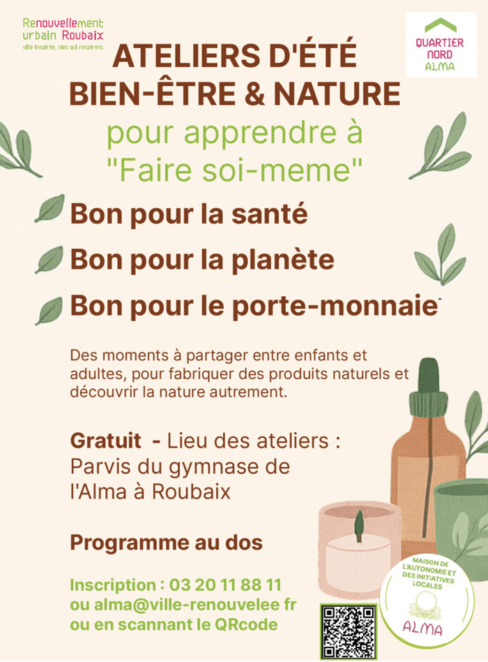 Ateliers Bien-être et nature pour apprendre à faire soi-même