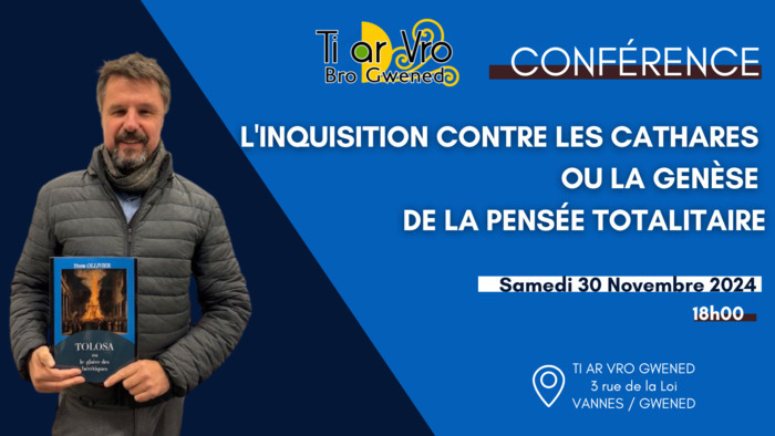 L'inquisition au XIIIè siècle ou la genèse de la pensée totalitaire, à l'occasion du livre TOLOSA ou le glaive des hérétiques.