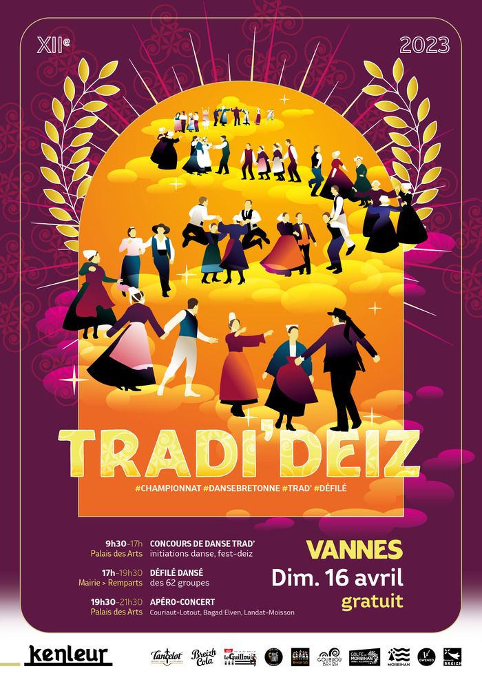 Le Tradi’Deiz se déroule chaque année au printemps, à Vannes. L’événement réunit environ soixante-dix ensembles et 2000 artistes : c’est le plus grand rassemblement de danseurs de Bretagne !