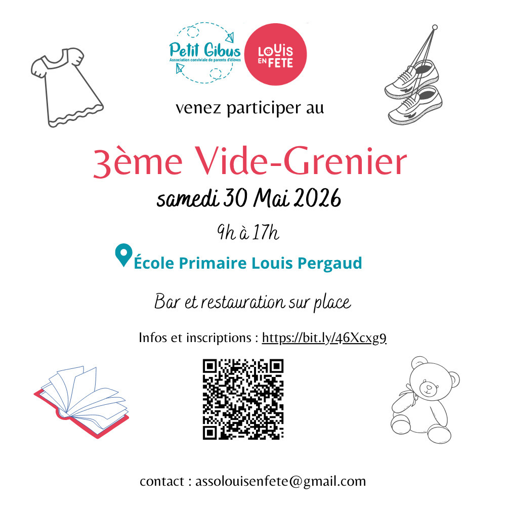 Vide-grenier Petit Gibus à l'école Louis Pergaud