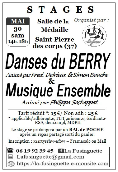 Stage Bourrée du Berry, Fred Delrieux et Music ens, Ph Secheppet