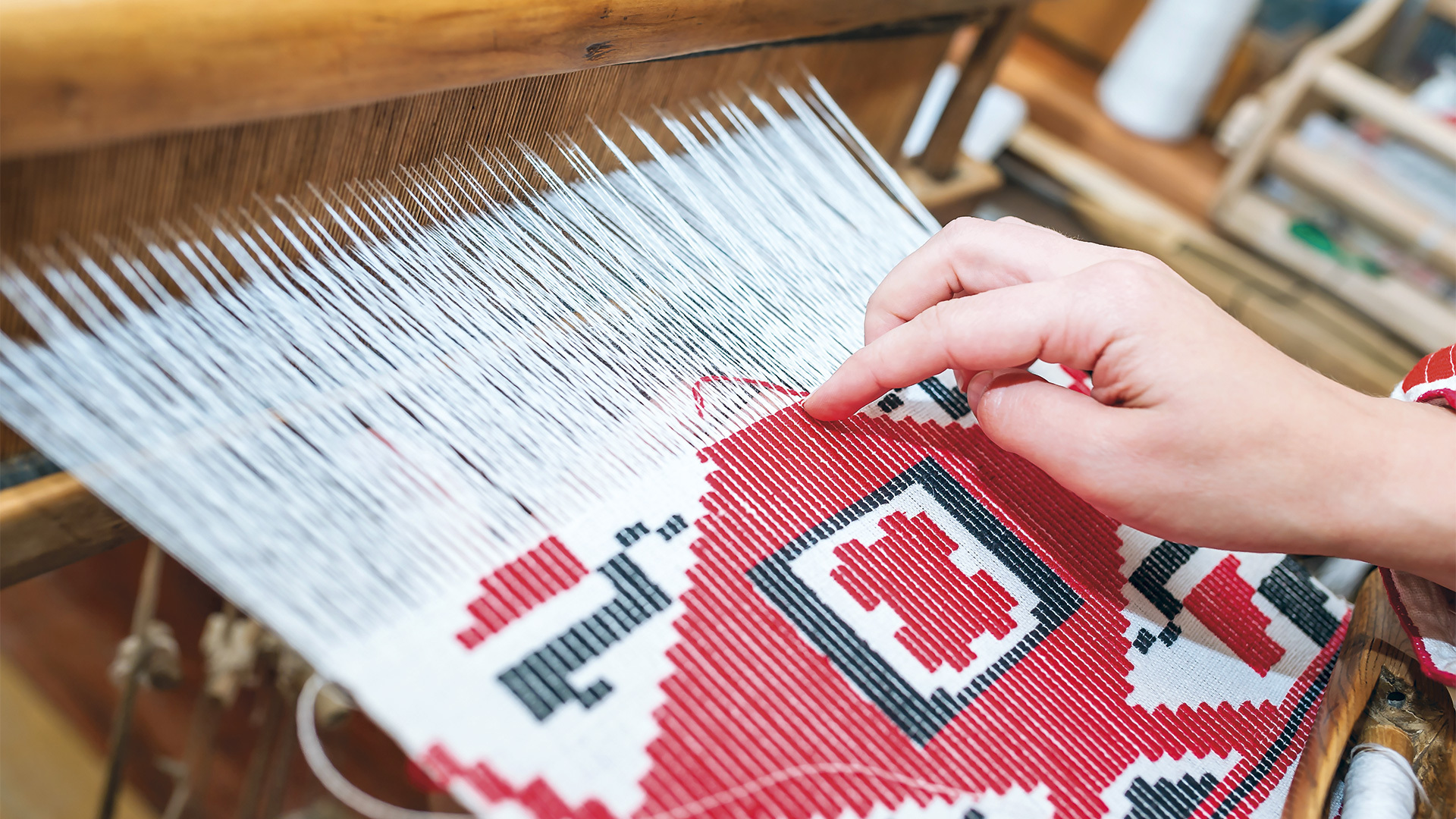 Stage de tissage de galons aux tablettes