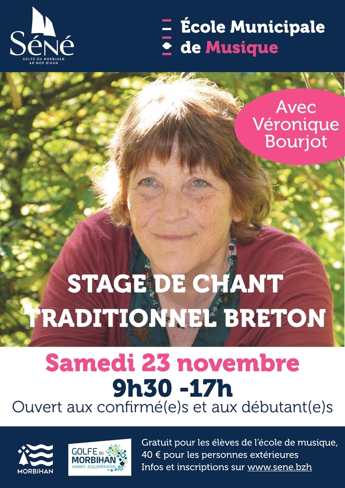 L'école municipale de musique de Séné propose un stage de chant traditionnel du pays Vannetais avec Véronique Bourjot.