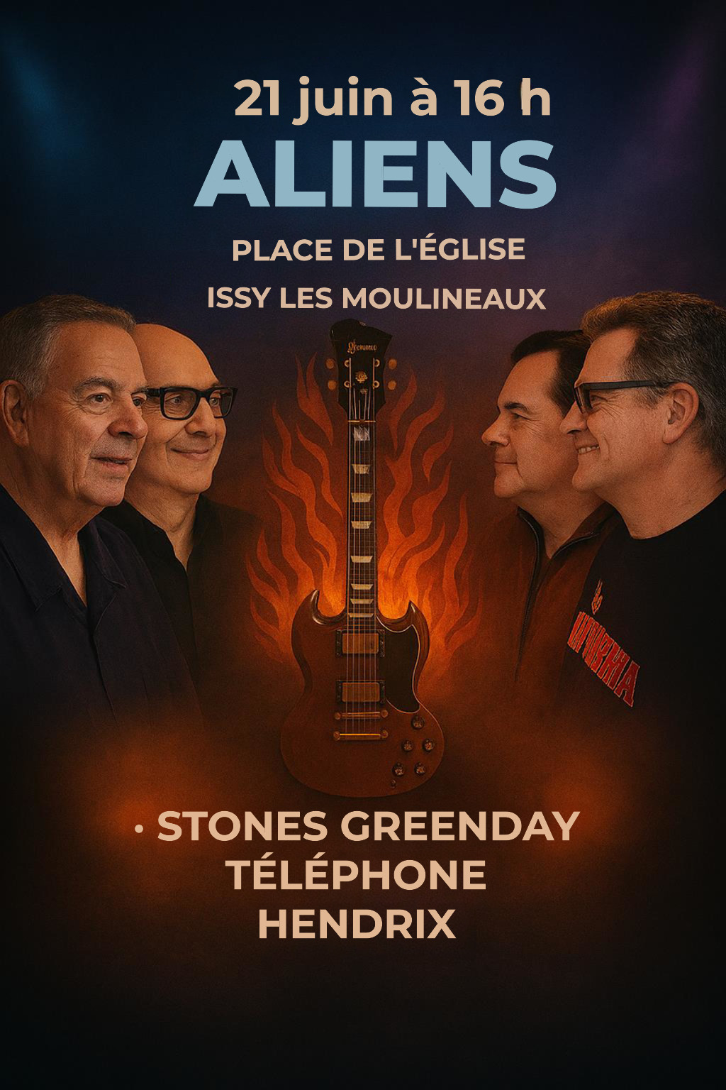 ROCK IN PROGRESS - ALIENS — Place de l'Église Saint-Étienne — Fête de la musique 2026