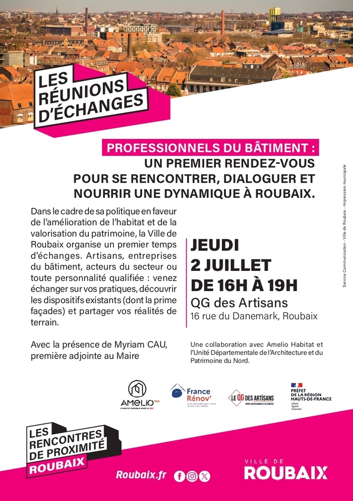 Réunion échanges avec professionnels du bâtiment
