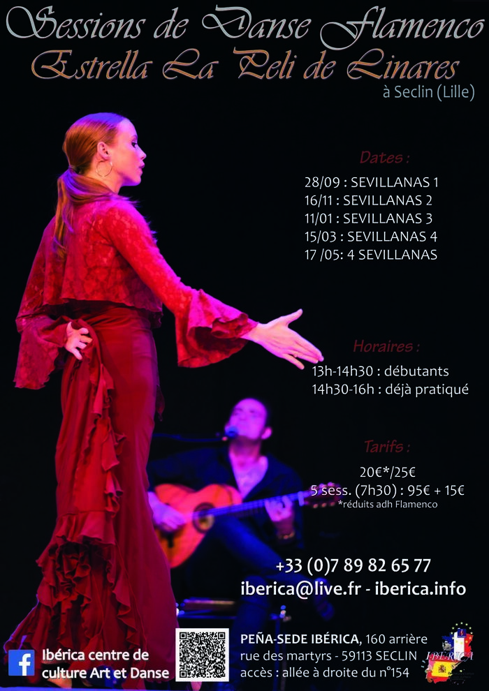 Stages de danse flamenco sevillanas Ibérica Seclin Hauts de France